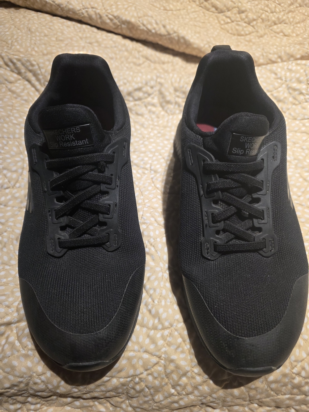 Skechers Men's Black Slip-Resistant Athletic Sneakers